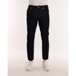 Denim Effetto Velluto Riga Stretta