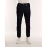 Denim Effetto Velluto Riga Stretta